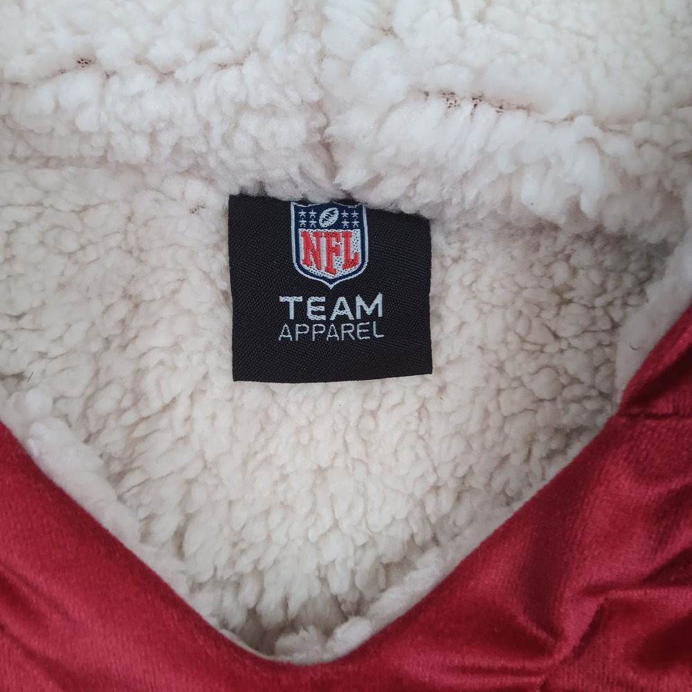 NFL Hoodie Blanket Houston Texans Adult OS Blue Red Sherpa Lined RN 126053 - Picture 4 of 8